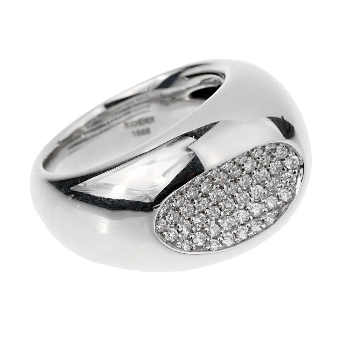 Bucherer Diamond Cocktail White Gold Ring Sz 6 1/2