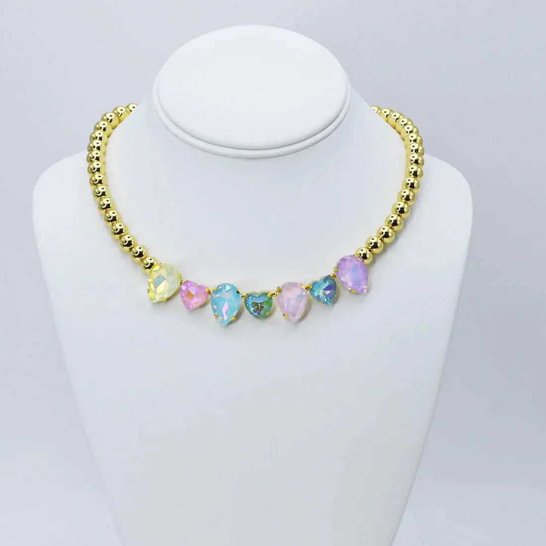 Candy Hearts Crystal Necklace