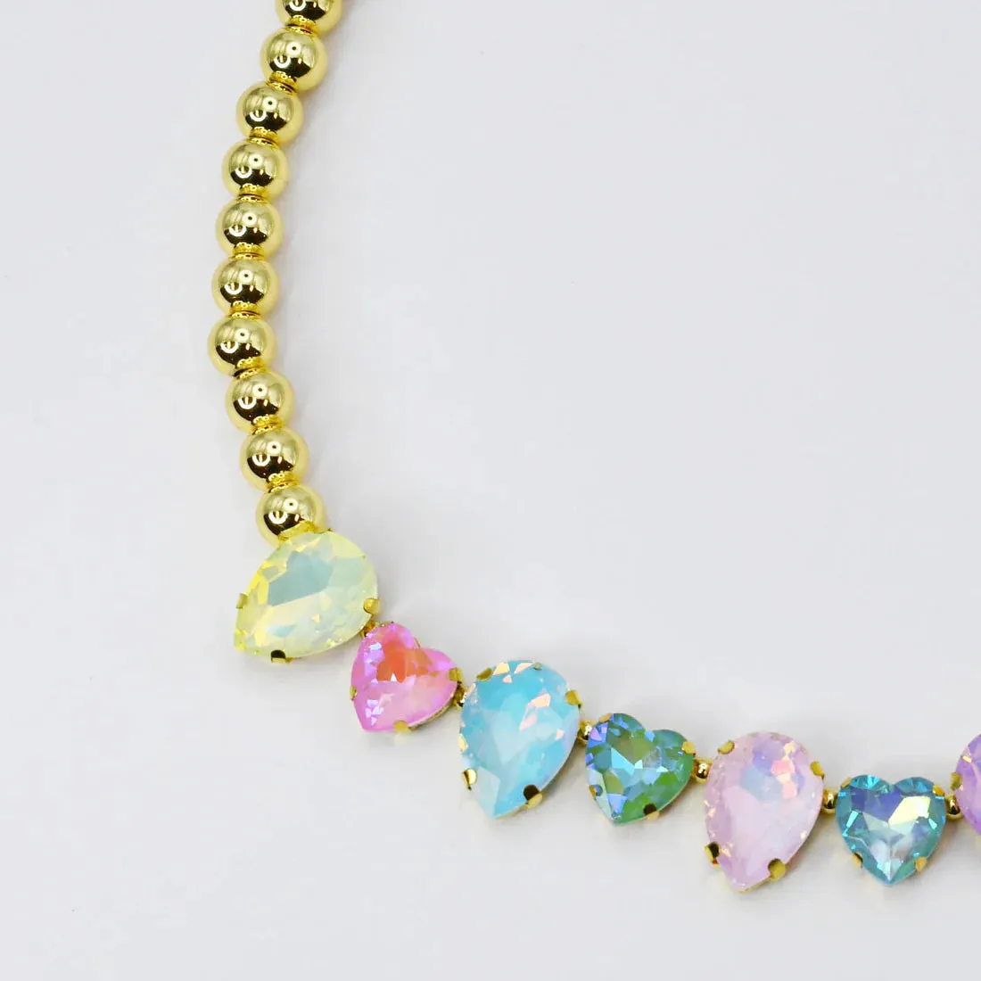 Candy Hearts Crystal Necklace