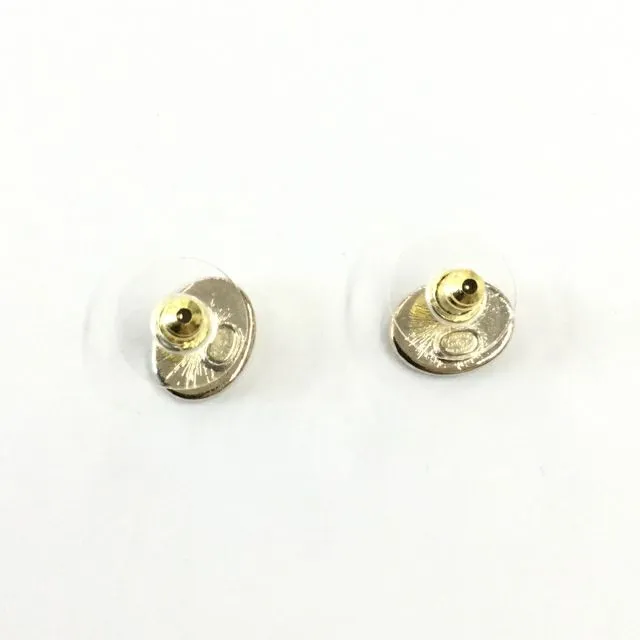 Chanel Mini Oval Button Post Earrings