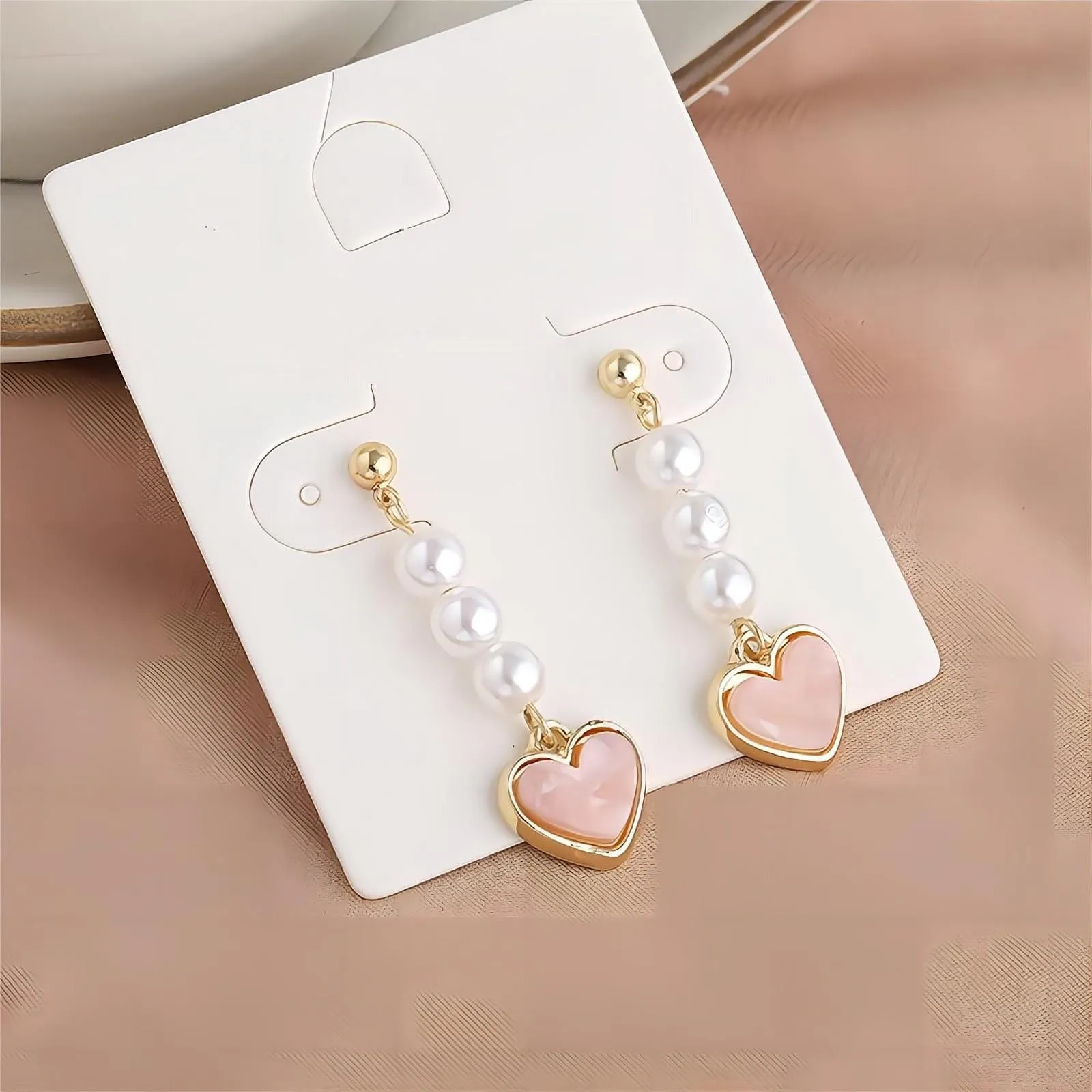 Chic Pearl Heart Earrings