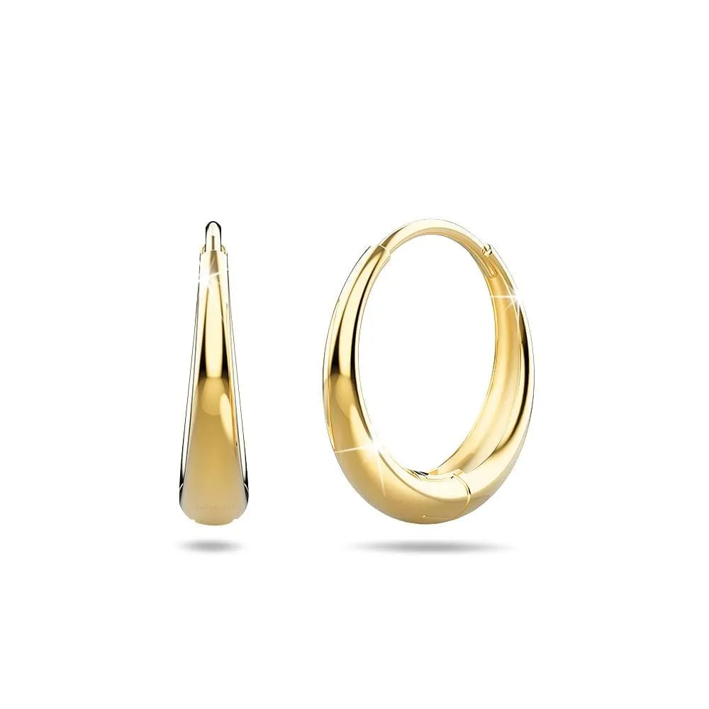 Ciara Chic Graduated Hoop Earrings Gold