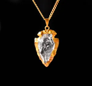 Clear Quartz Arrowhead Pendant