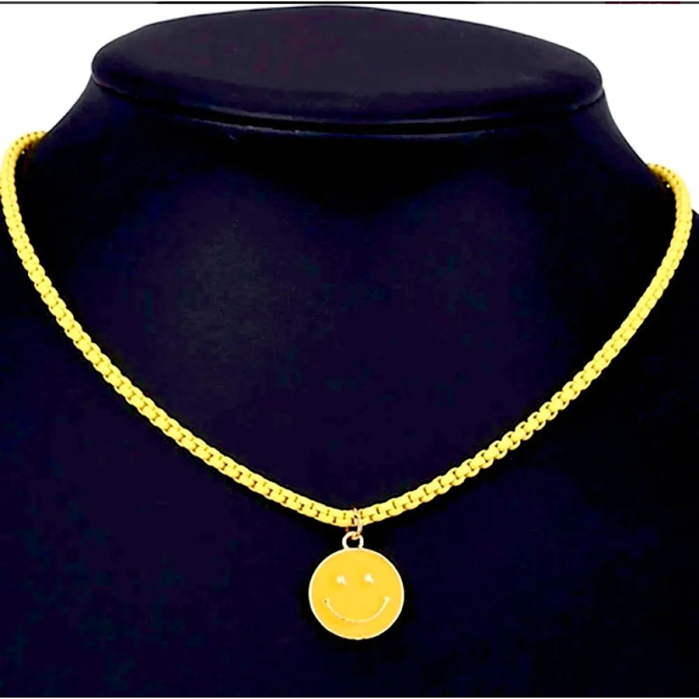 Colorful Happy Face Necklace