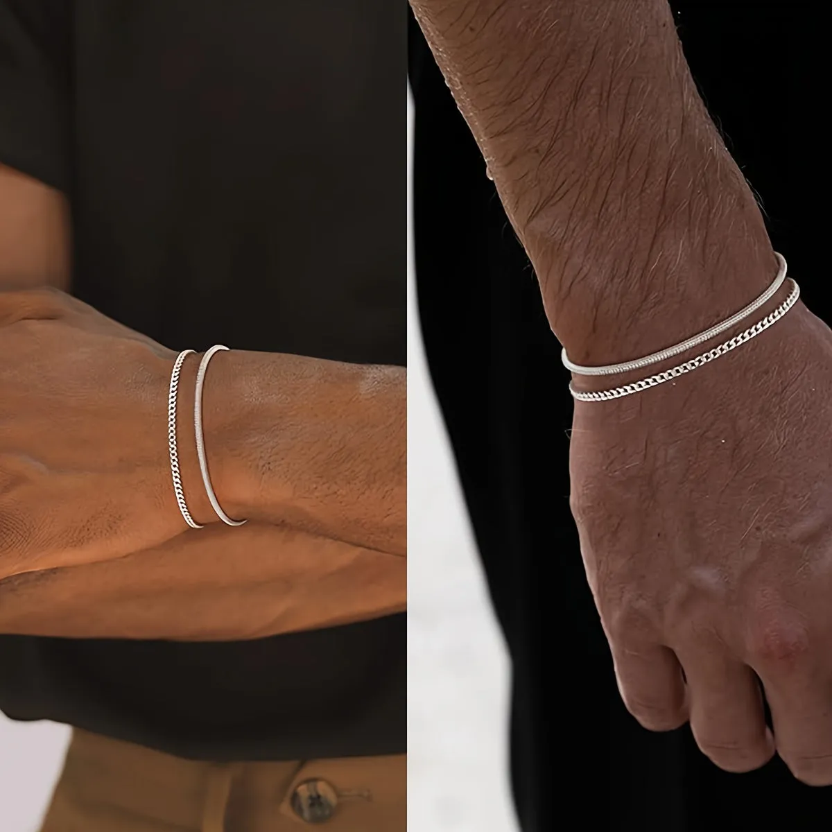 Columbus | Pair of Silver Bracelets
