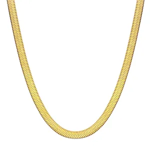 Contemporary Chain Necklace in 18K Gold Plated Steel