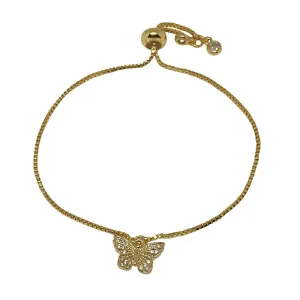Crystal Butterfly Slider Bracelet