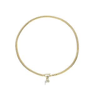 Cuban Link Lightning Charm Necklace