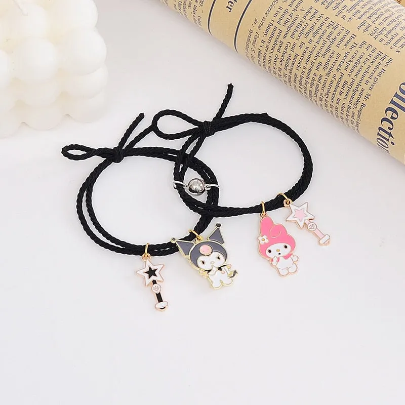 CutieCryptoCats 2pcs\Set Plus other Cute Cartoon  Bracelet Magnet Ball Hand Men and Women Gift Friendship NFT Charms Elastic Rope Jewelry