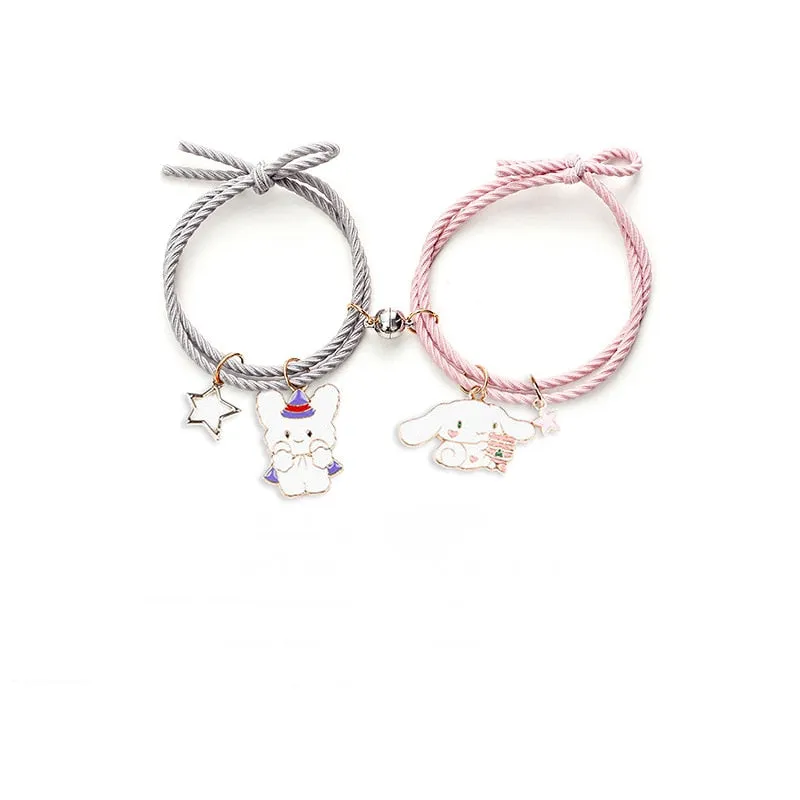 CutieCryptoCats 2pcs\Set Plus other Cute Cartoon  Bracelet Magnet Ball Hand Men and Women Gift Friendship NFT Charms Elastic Rope Jewelry