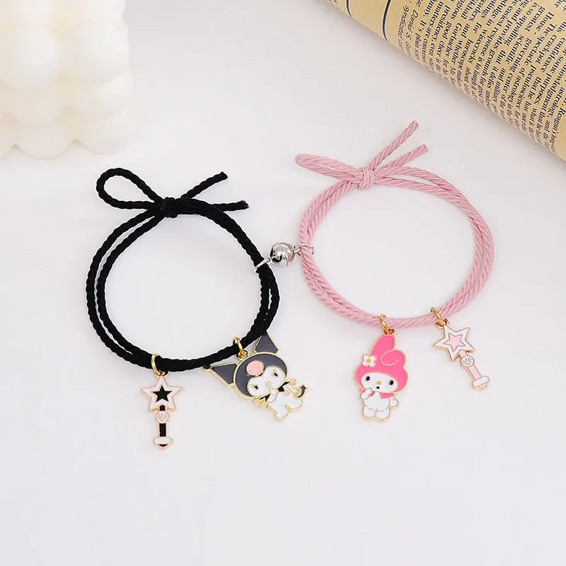 CutieCryptoCats 2pcs\Set Plus other Cute Cartoon  Bracelet Magnet Ball Hand Men and Women Gift Friendship NFT Charms Elastic Rope Jewelry