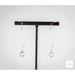 Dainty Clear Quartz Earrings: Chic Silver Fishhook Earrings