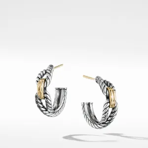 David Yurman Cable Loop Hoop Earrings with 18K Yellow Gold, 22mm