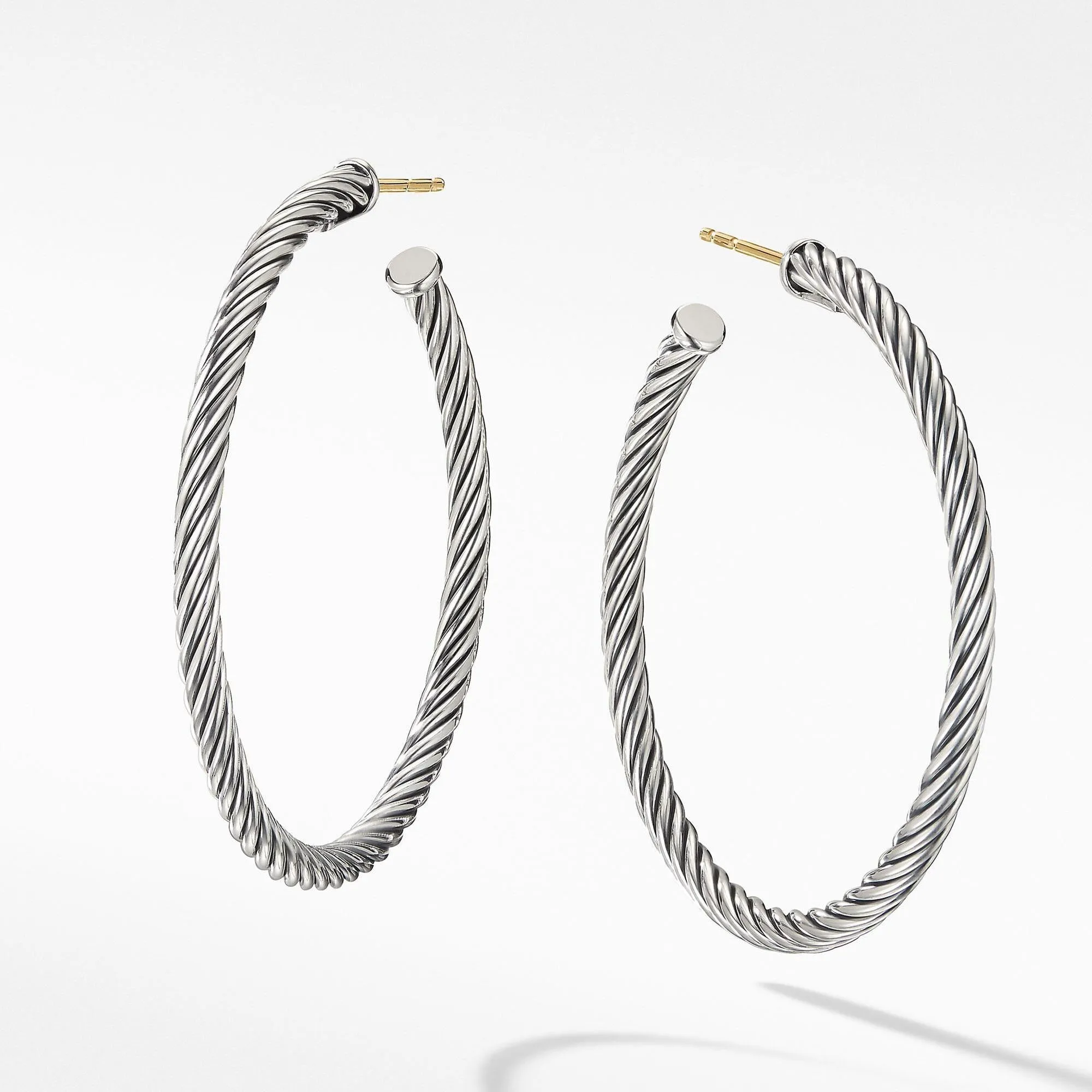 David Yurman Medium Cable Hoop Earrings, 1.5 Inches