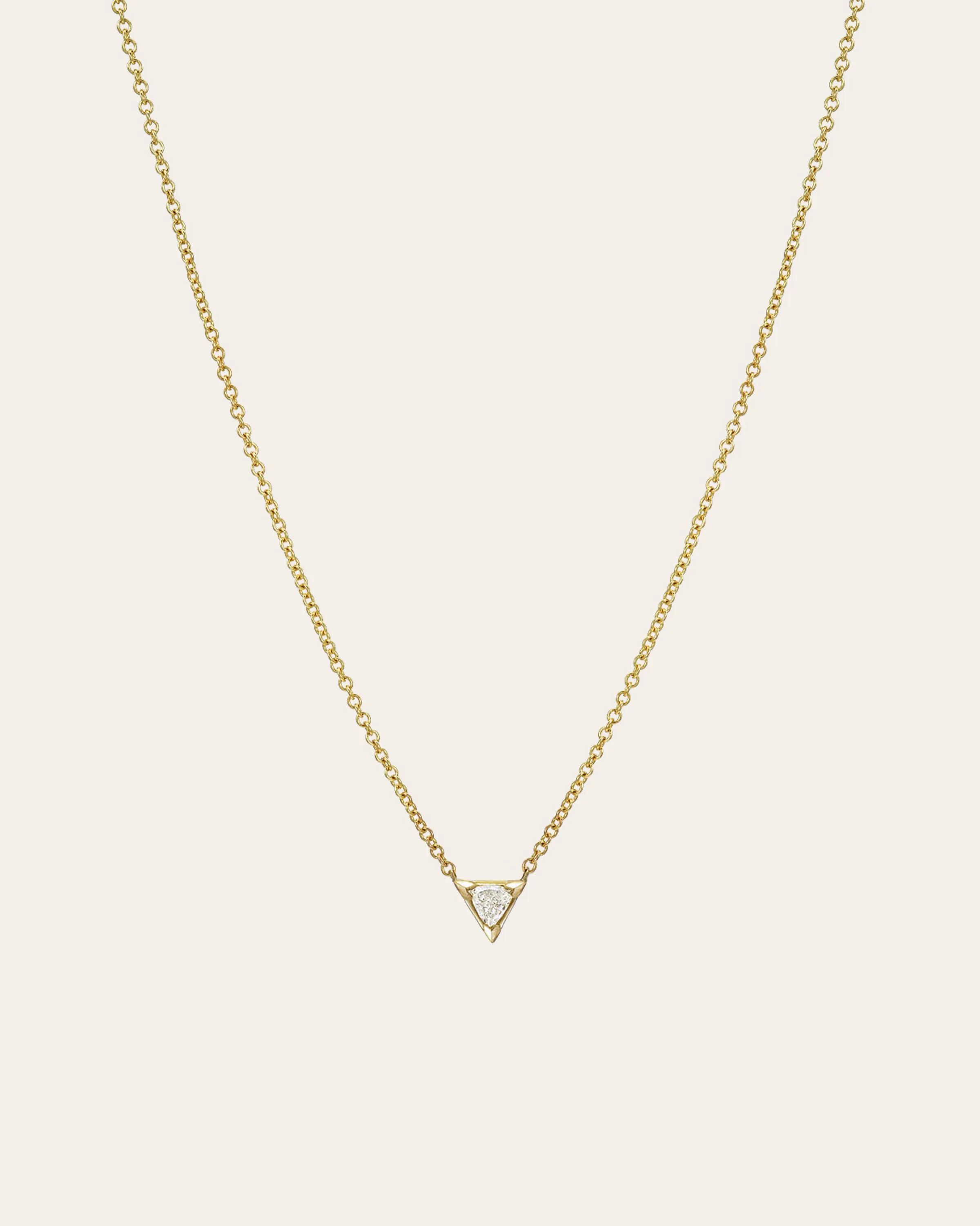 Diamond Trillion Necklace