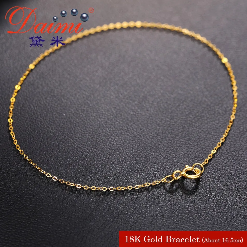 DMBGC002 Pure Gold Bracele 18K Yellow Gold Chain Bracelet