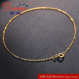 DMBGC002 Pure Gold Bracele 18K Yellow Gold Chain Bracelet