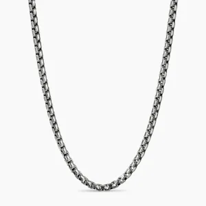 DREW STAINLESS MEN'S BOX CHAIN NECKLACE - 3MM   5MM