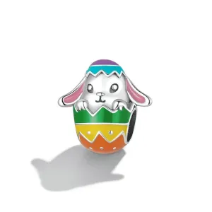 Easter Bunny in Egg Charm