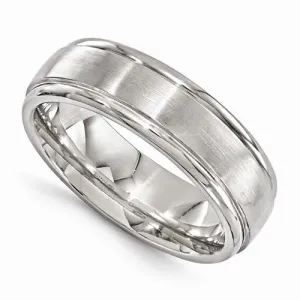 Edward Mirell Titanium Brushed & Polished Band - 7mm