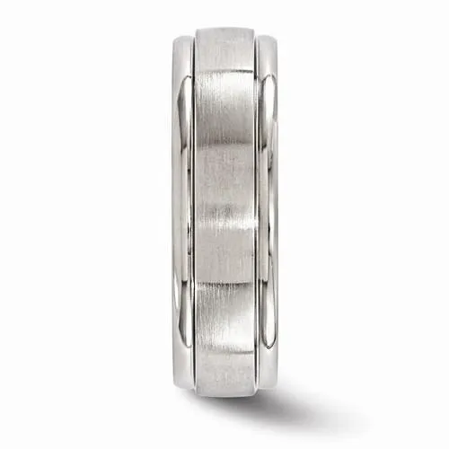 Edward Mirell Titanium Brushed & Polished Band - 7mm