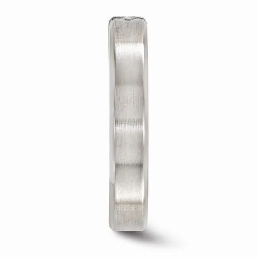 Edward Mirell Titanium Satin Finish w/ Blue Topaz - 4mm