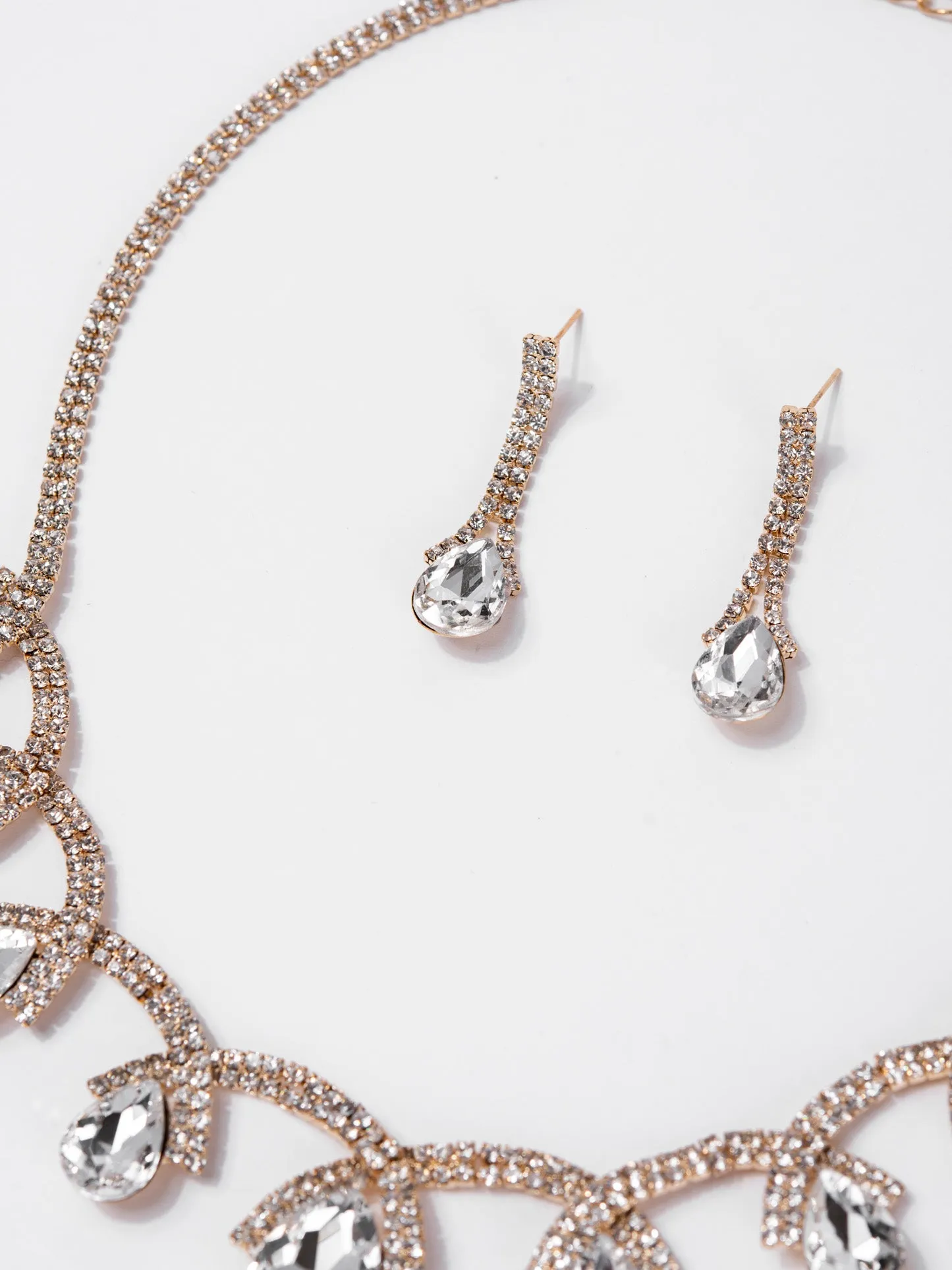 Eliana Statement Rhinestone Necklace Set