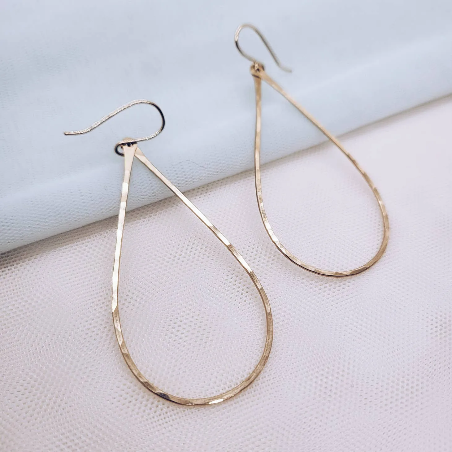 Faceted Teardrop Earrings - 14k Gold Filled