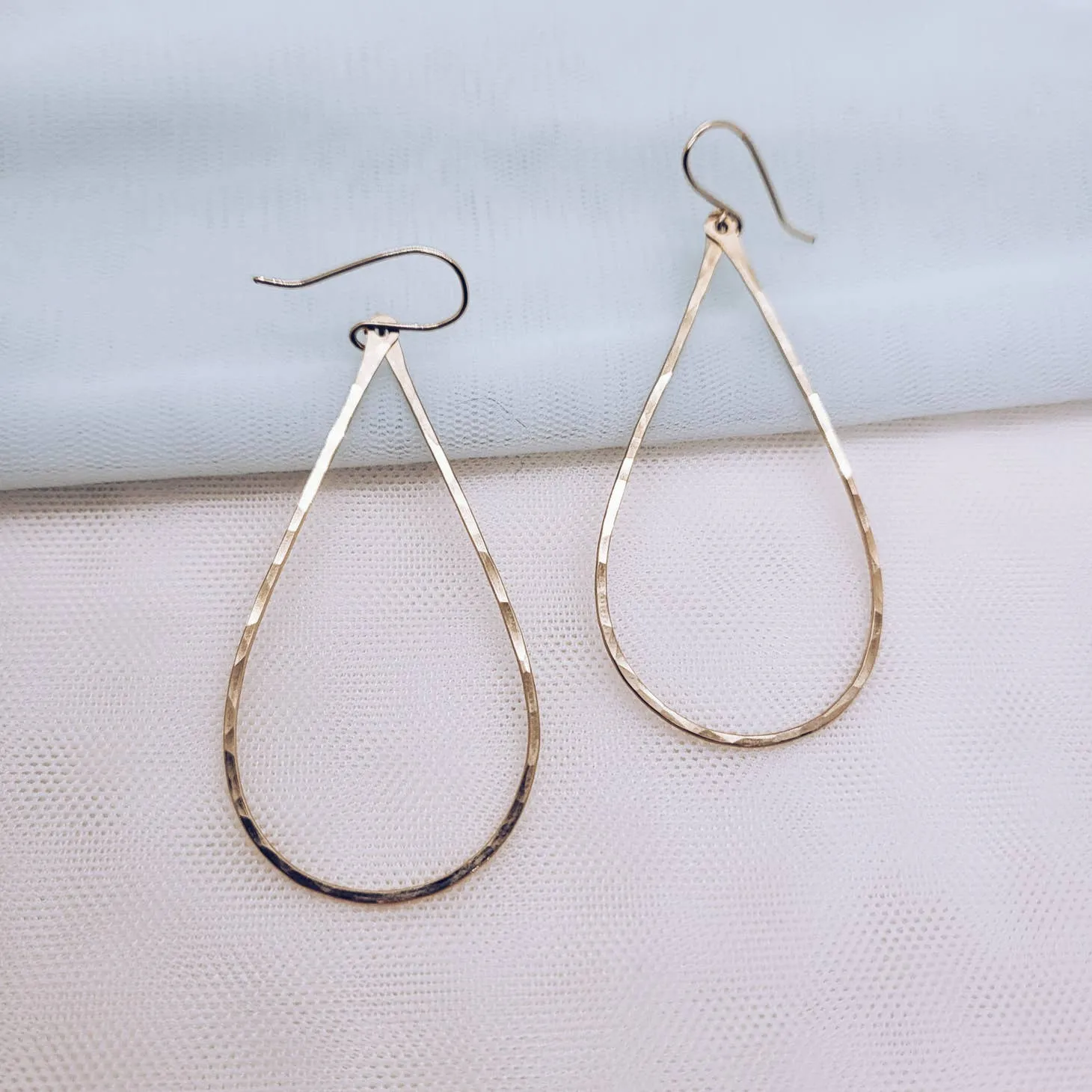 Faceted Teardrop Earrings - 14k Gold Filled