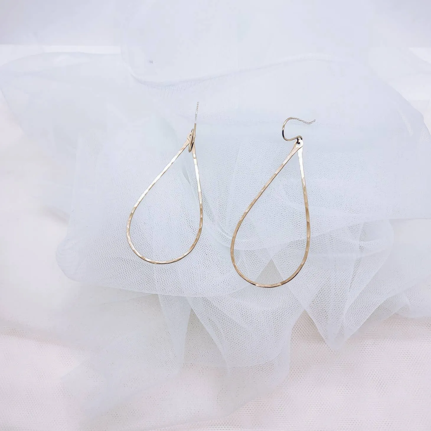 Faceted Teardrop Earrings - 14k Gold Filled