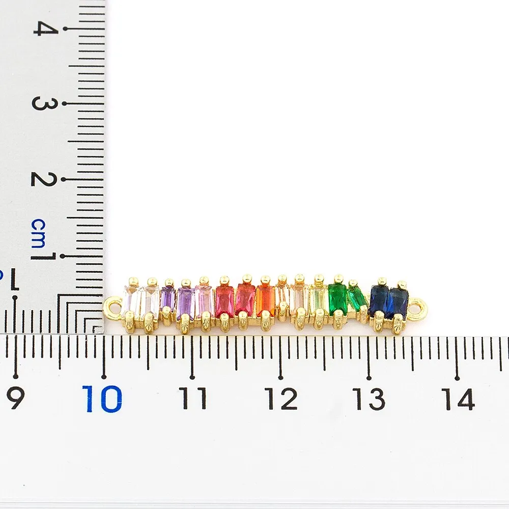 Fashion Zircon Necklace Female Luxury Colorful Jewelry Lucky Rainbow Pendant Chain