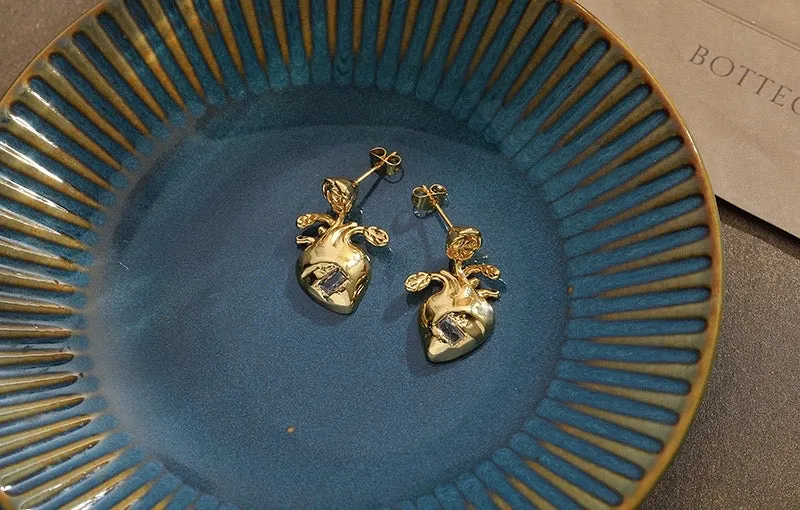 Floral Heart Earrings