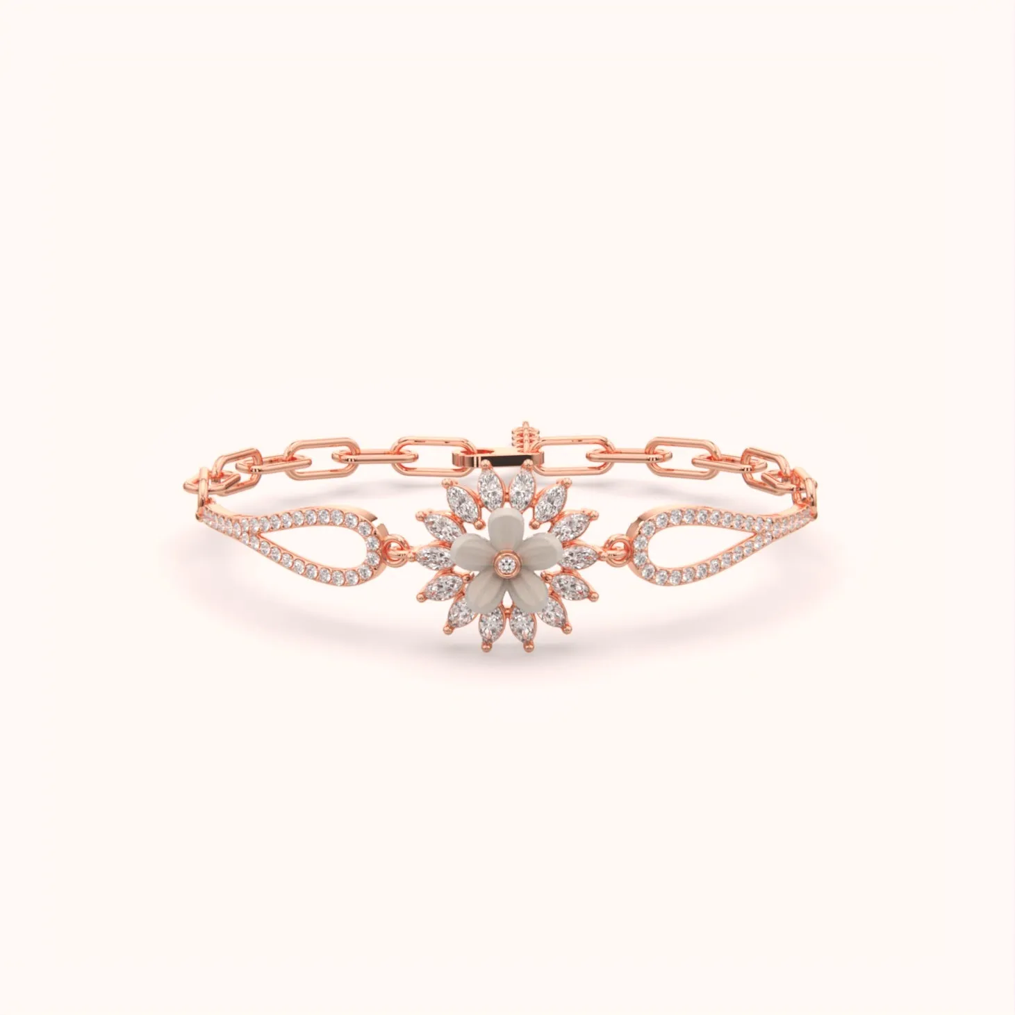 Flower Design Trendy Bracelet