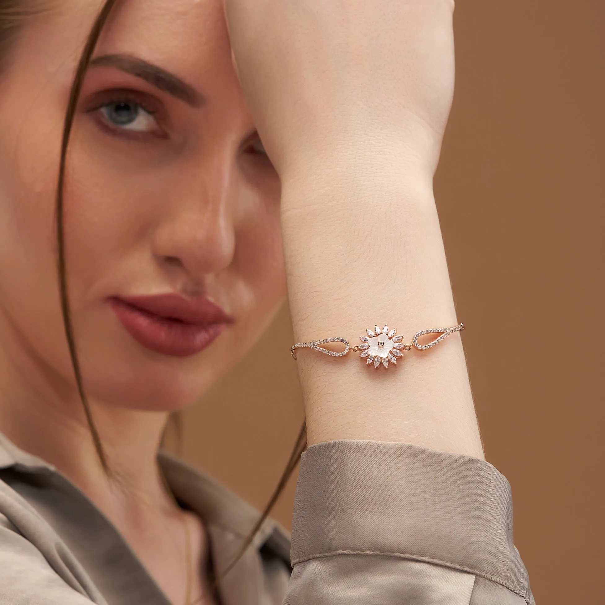 Flower Design Trendy Bracelet