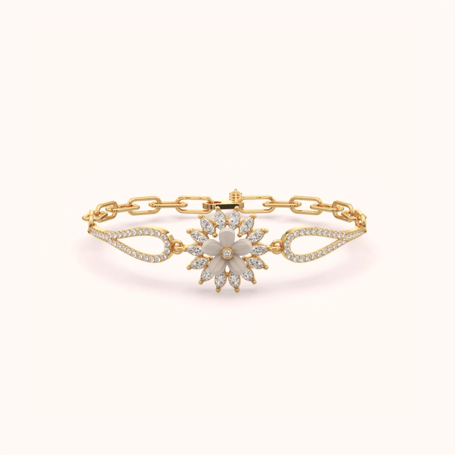 Flower Design Trendy Bracelet