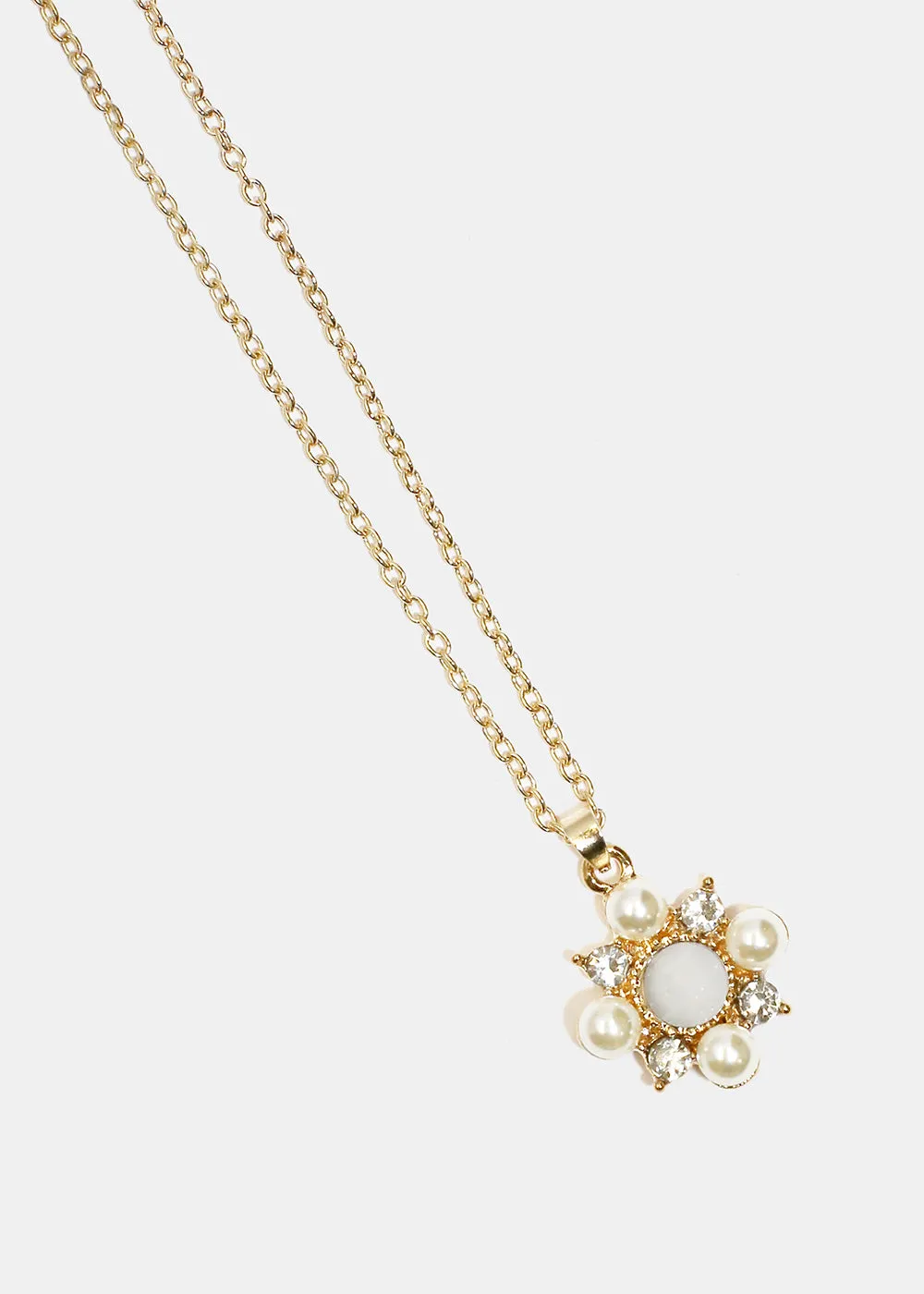 Flower Necklace & Earrings Set