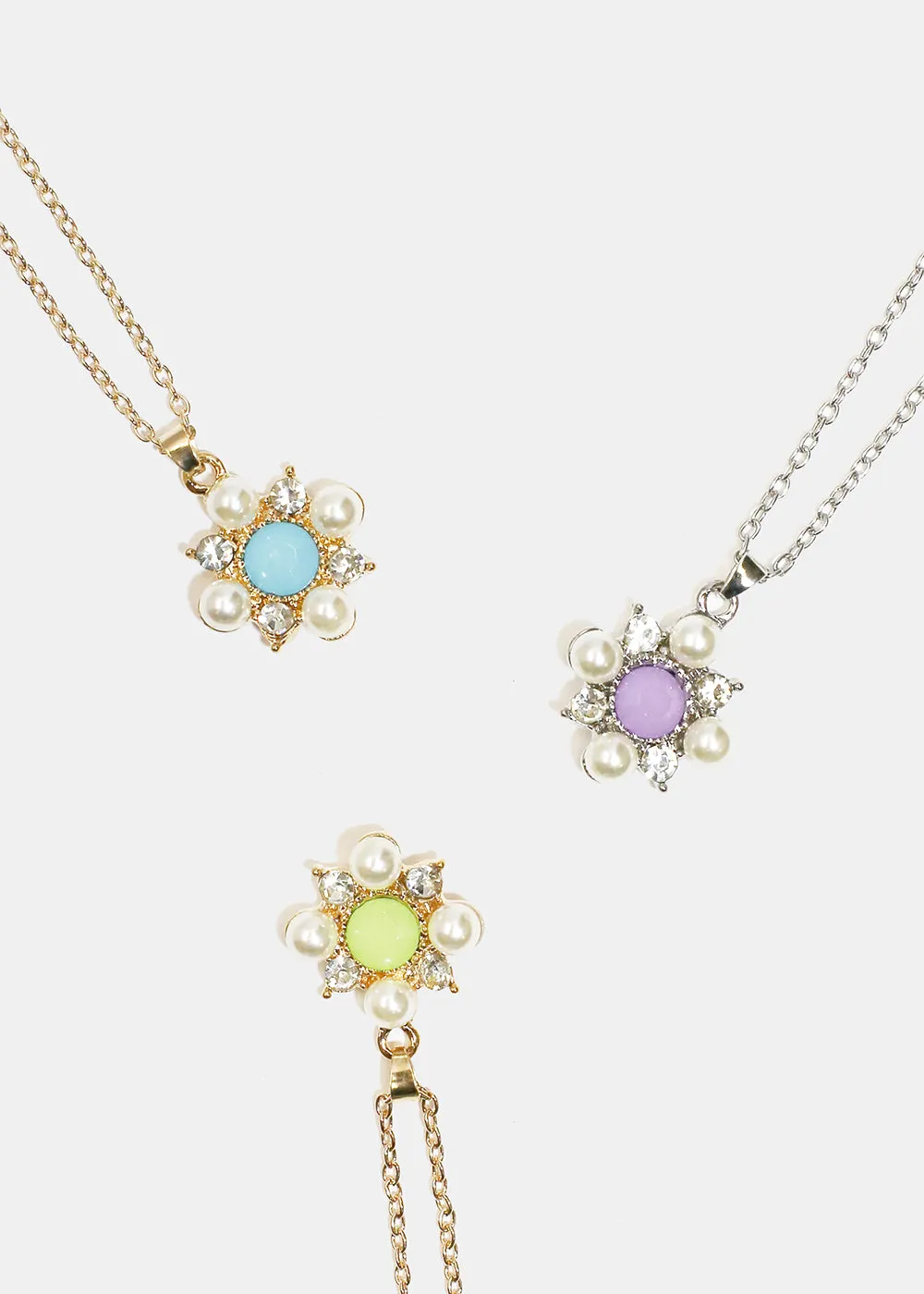 Flower Necklace & Earrings Set