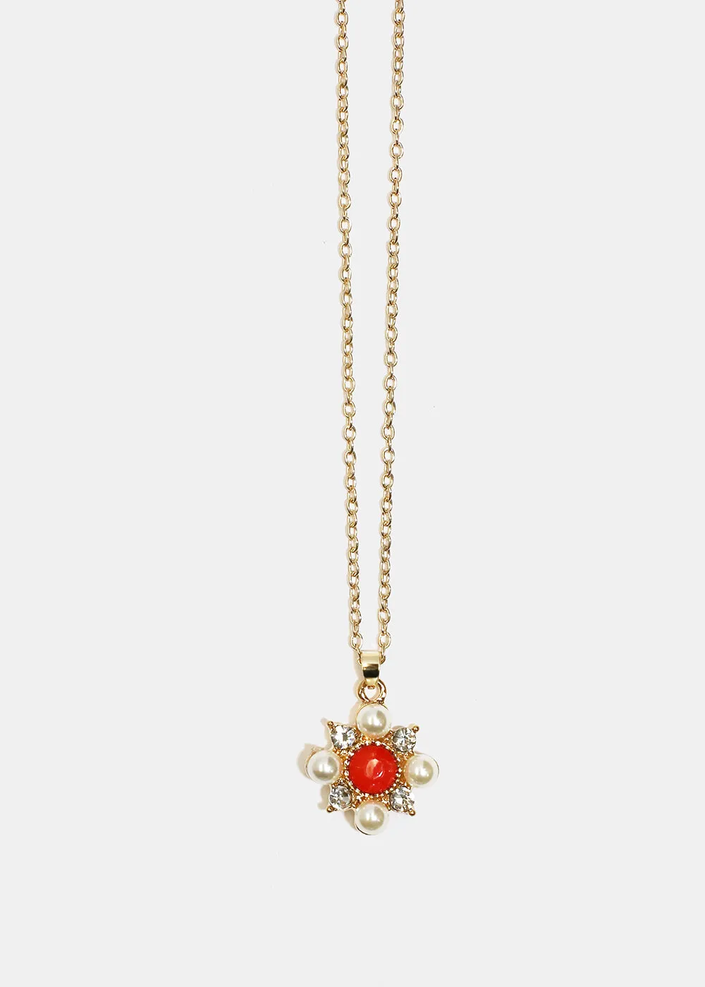 Flower Necklace & Earrings Set