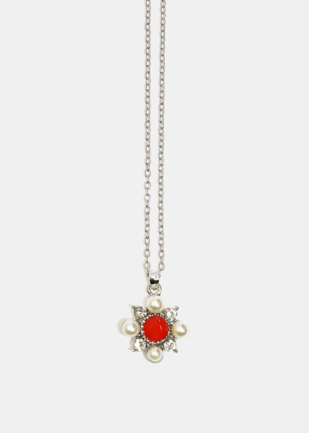 Flower Necklace & Earrings Set