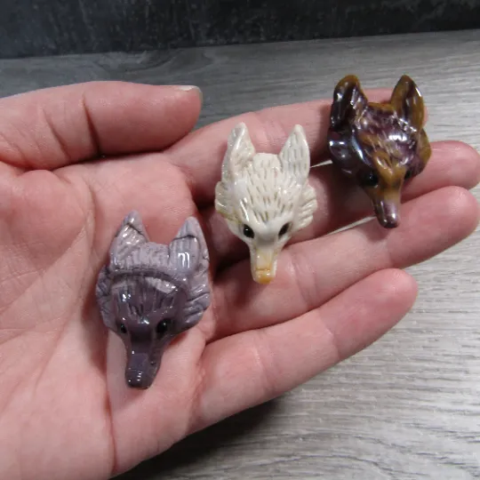 Fox Head Gemstone Pendants – Unique Animal Jewelry
