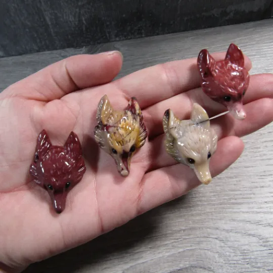 Fox Head Gemstone Pendants – Unique Animal Jewelry