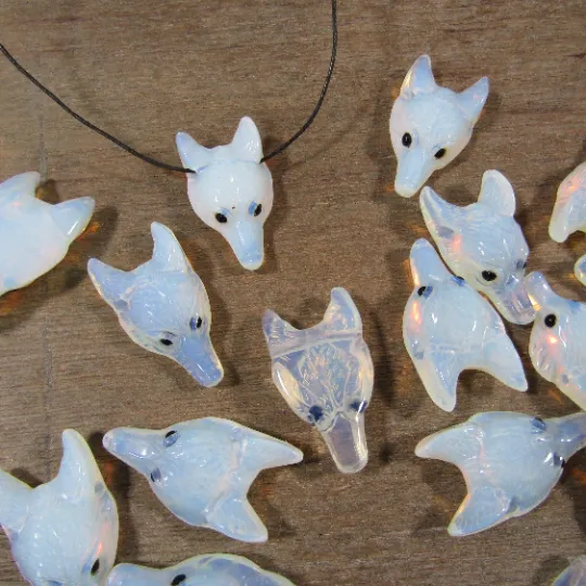 Fox Head Gemstone Pendants – Unique Animal Jewelry
