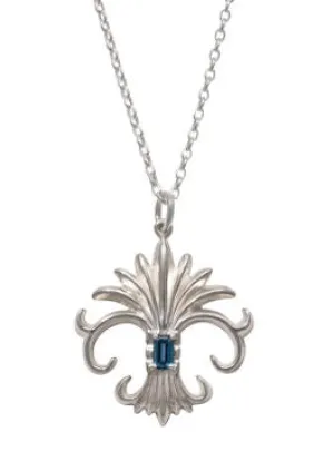 Gemstone Fleur-de-Lis Pendant