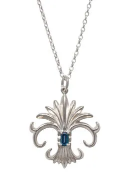Gemstone Fleur-de-Lis Pendant