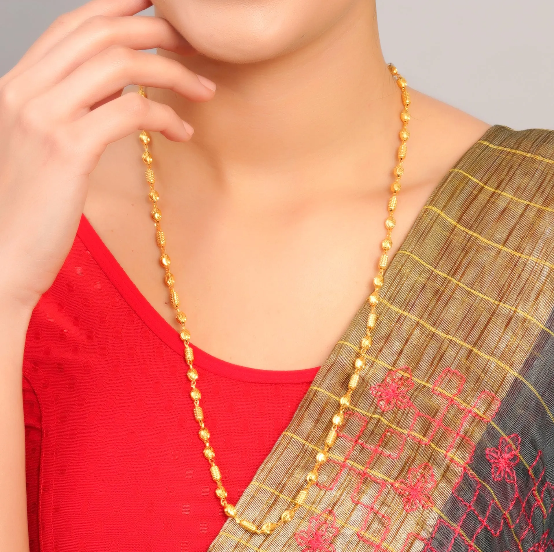 GOLD PLATED UNIQUE PATTERN CHAIN