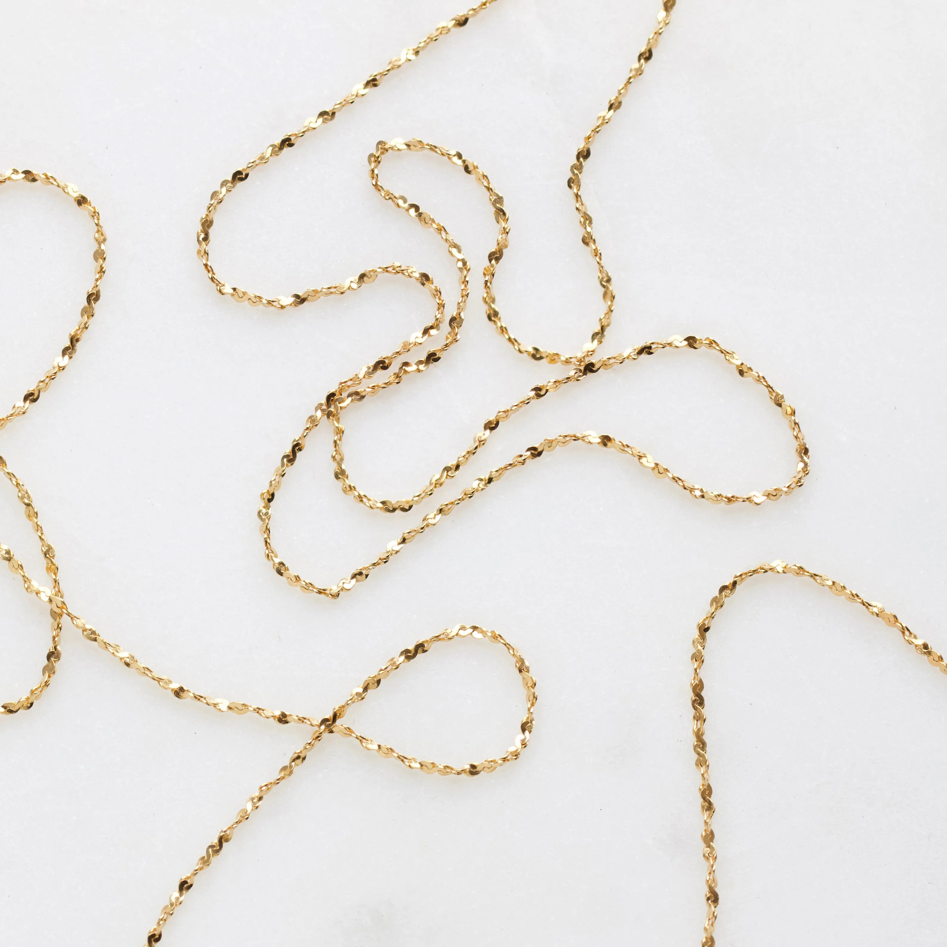 Gold Vermeil Long Twist Chain