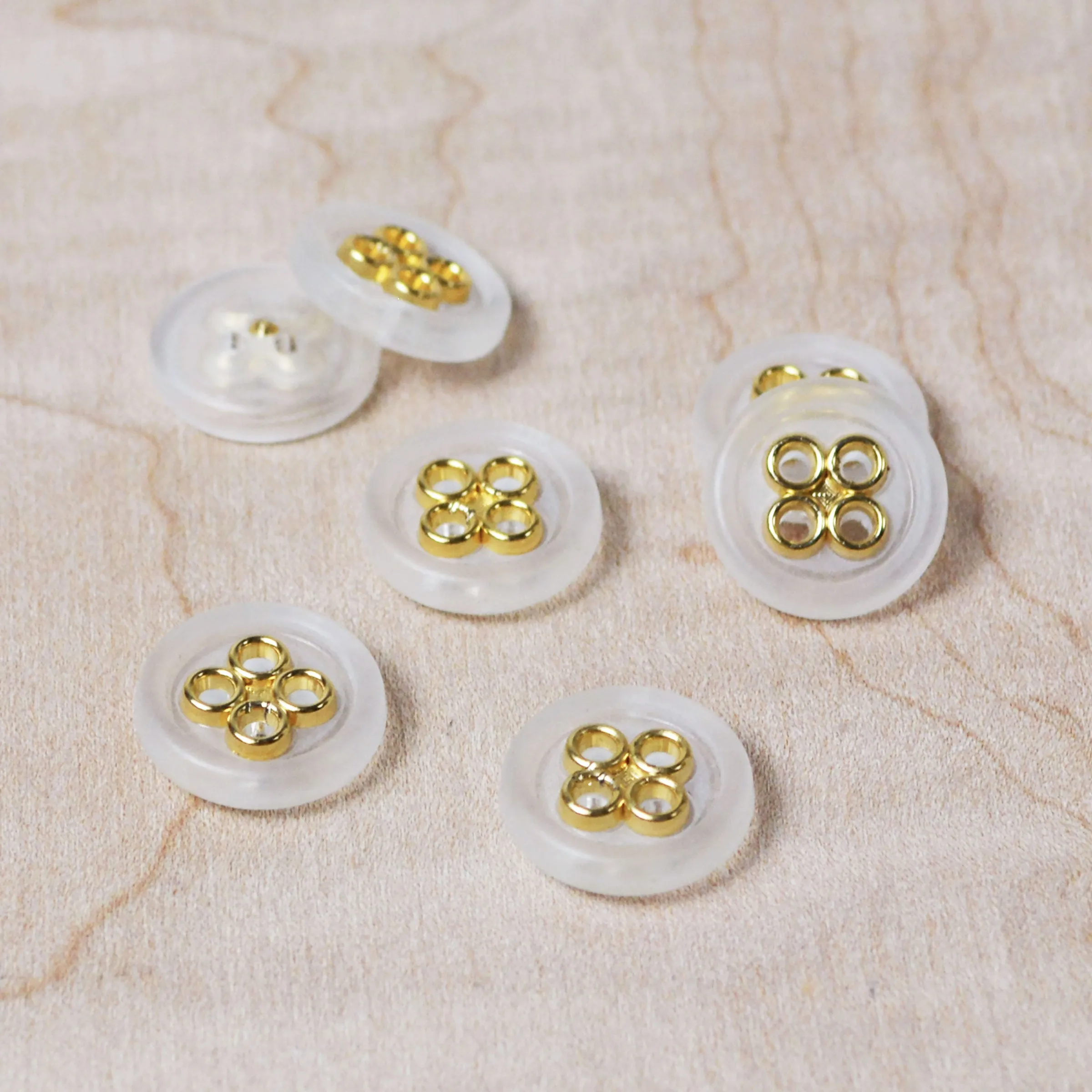 Golden Rings on Fog Button