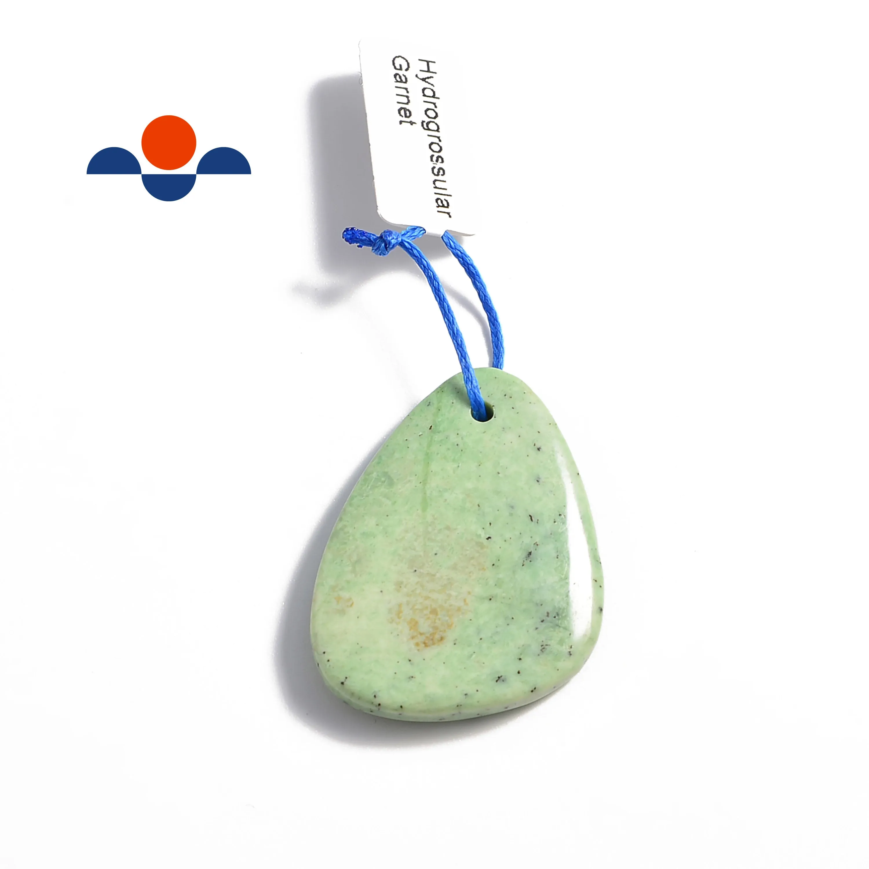 Green Hydrogrossular Garnet Pendant Teardrop or Irregular Shape Approx 30x40mm