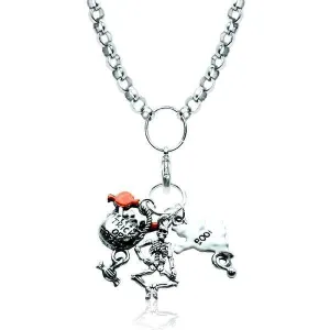Halloween Charm Necklace in Silver