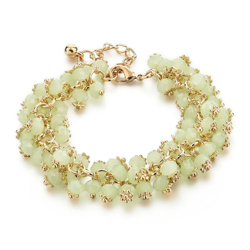 Handmade Gold Crystal Bracelets For Women Girls Best Friends Famous Brand Charm Bracelet Friendship Jewelry